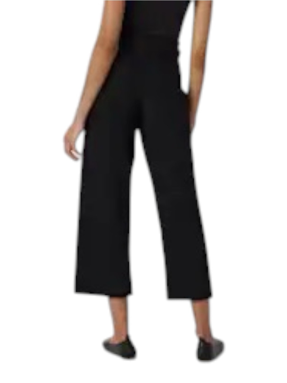 Quince Ultra-Stretch Ponte Cropped Wide Leg Pants Black 16 NWT - Picture 13 of 15
